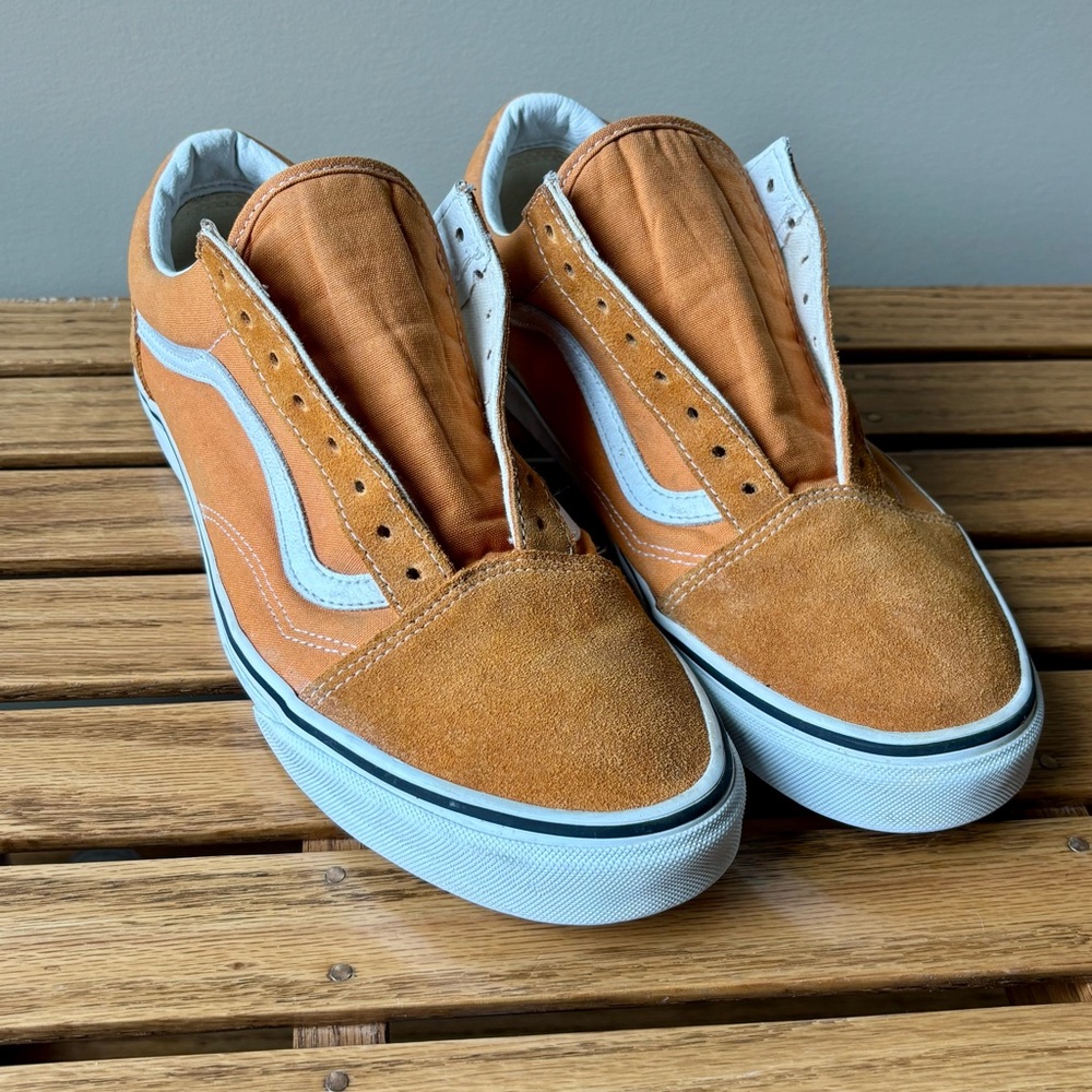 VANS OLD SKOOL Color Theory Meerkat/True White VN0A5JMIBKQ Men’s Sz -12 No Laces